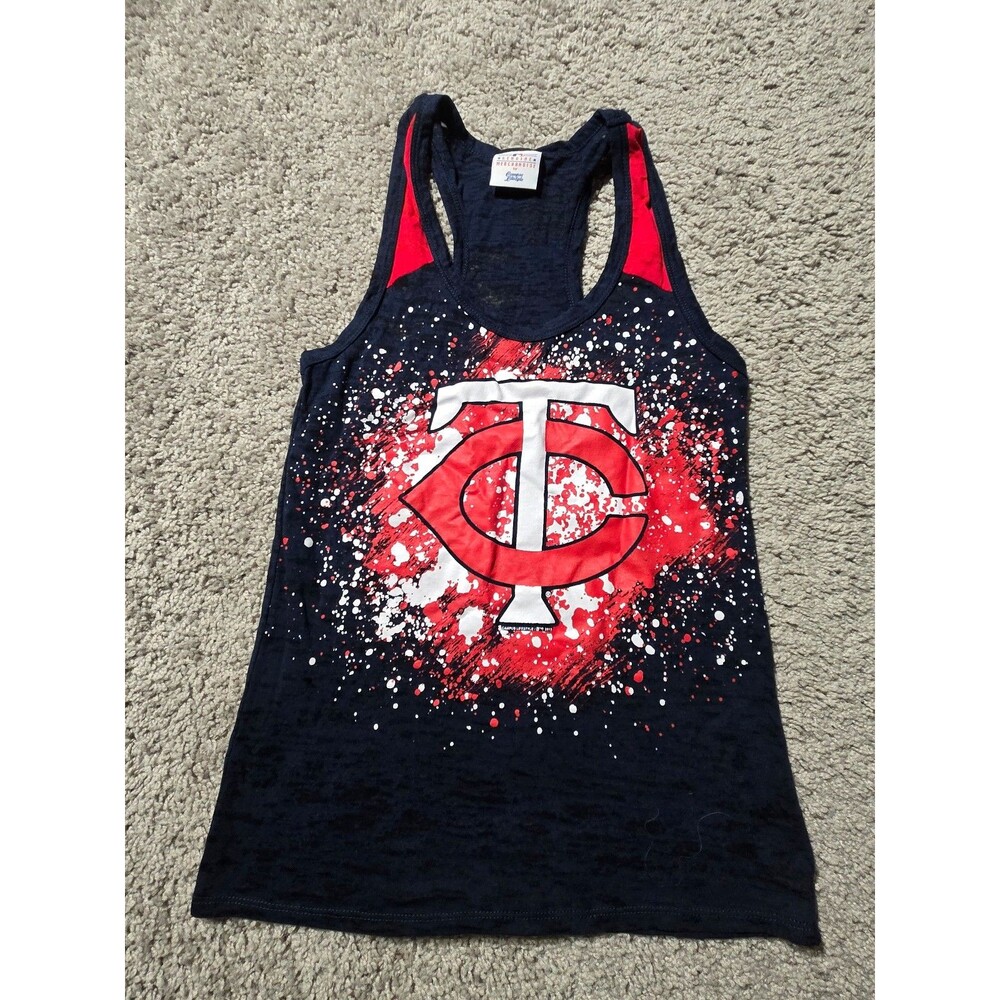Mlb Minnesota Twins Womens Tank Top Red Blue size Small